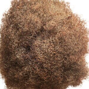 Human Hair Puff Ponytail Hair Clip 4 Inches - Fun accessory! Dark Brown